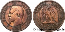 Dix centimes Napoléon III, tête nue 1857 Lille F.133/46