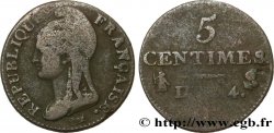 5 centimes Dupré, petit module 1796 Limoges F.113/2