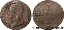 5 centimes Dupré, petit module 1796 Paris F.113/1