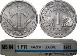 1 franc Francisque, légère 1943 F.223/3