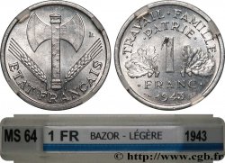 1 franc Francisque, légère 1943 F.223/3