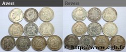 Lot de dix écus de 5 francs n.d.  F.-/ TB