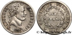 Demi-franc Napoléon Ier tête laurée, République française 1808 Paris F.177/2
