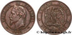 Dix centimes Napoléon III, tête laurée 1863 Bordeaux F.134/12 AU50