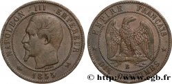 Dix centimes Napoléon III, tête nue 1855 Rouen F.133/22