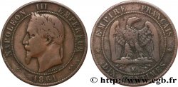 Dix centimes Napoléon III, tête laurée 1861 Bordeaux F.134/4