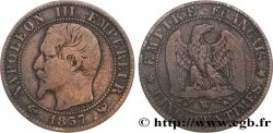 Cinq centimes Napoléon III, tête nue 1857 Lille F.116/43
