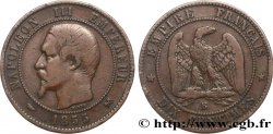 Dix centimes Napoléon III, tête nue 1855 Rouen F.133/21