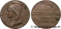 5 centimes Dupré, petit module 1796 Paris F.113/1