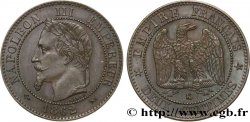 Deux centimes Napoléon III, tête laurée, buste définitif 1862 Bordeaux F.108A/7