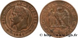 Dix centimes Napoléon III, tête laurée 1864 Bordeaux F.134/13