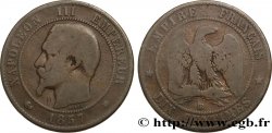 Dix centimes Napoléon III, tête nue 1857 Strasbourg F.133/43