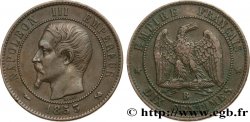 Dix centimes Napoléon III, tête nue 1853 Rouen F.133/3