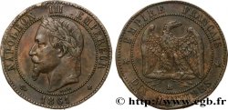 Dix centimes Napoléon III, tête laurée 1861 Strasbourg F.134/5