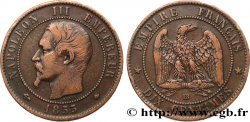 Dix centimes Napoléon III, tête nue 1855 Strasbourg F.133/24