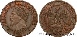 Un centime Napoléon III, tête laurée 1861 Paris F.103/1