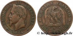 Cinq centimes Napoléon III, tête laurée 1864 Paris F.117/13