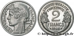 Essai-piéfort de 2 francs Morlon en aluminium 1946 Paris GEM.117 EP MS62