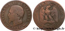 Cinq centimes Napoléon III, tête nue 1855 Bordeaux F.116/24