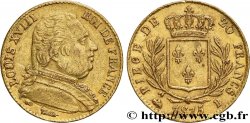 20 francs or Louis XVIII, buste habillé 1815 Rouen F.517/11 TB