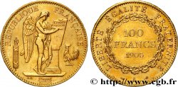 100 francs or Génie, tranche inscrite en relief Dieu protège la France 1905 Paris F.552/18