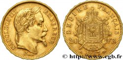 20 francs or Napoléon III, tête laurée 1867 Paris F.532/15