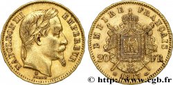 20 francs or Napoléon III, tête laurée 1867 Strasbourg F.532/16