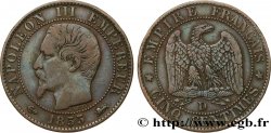 Cinq centimes Napoléon III, tête nue 1855 Lyon F.116/23