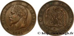 Cinq centimes Napoléon III, tête laurée 1861 Paris F.117/4