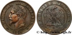 Cinq centimes Napoléon III, tête laurée 1861 Strasbourg F.117/5