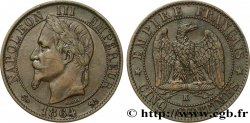 Cinq centimes Napoléon III, tête laurée 1864 Bordeaux F.117/15