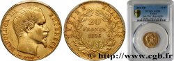 20 francs or Napoléon III, tête nue 1856 Strasbourg F.531/10