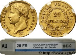 20 francs or Napoléon tête laurée, Empire français 1813 Perpignan F.516/34