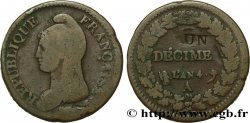 Un décime Dupré, modification du 2 décimes 1796 Paris F.127/1