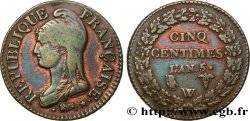 Cinq centimes Dupré, grand module 1797 Lille F.115/31