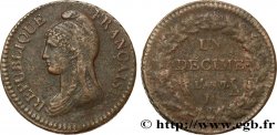 Un décime Dupré, grand module 1799 Lyon F.129/40 TB20