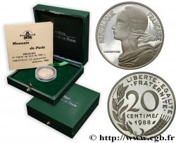 Piéfort argent de 20 centimes Marianne 1988 Pessac GEM.56 P2