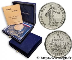 Piéfort Cu-Ni de 5 francs Semeuse 1977 Pessac GEM.154 P1
