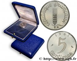 Piéfort Argent de 5 centimes Épi 1961 Paris GEM.21 P1P