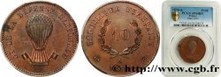 Essai au module de 10 centimes au ballon 1870 Paris VG.3780  SPL64 PCGS