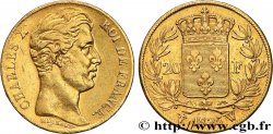20 francs or Charles X, matrice du revers à quatre feuilles et demie 1825 Lille F.520/2