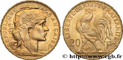 20 francs or Coq, Liberté Égalité Fraternité 1909 Paris F.535/3