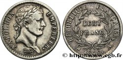 Demi-franc Napoléon Ier tête laurée, République française 1808 Paris F.177/2