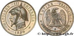Dix centimes Napoléon III, tête nue, satirique 1853 Paris F.133/2 var. SUP+
