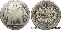 5 francs Union et Force, Union serré, seulement gland extérieur 1797 Bayonne F.288/68