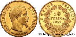 10 francs or Napoléon III, tête nue 1859 Paris F.506/7