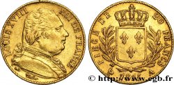 20 francs or Louis XVIII, buste habillé 1815 Paris F.517/10