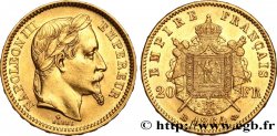 20 francs or Napoléon III, tête laurée 1864 Strasbourg F.532/10