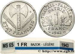 1 franc Francisque, légère 1943 F.223/3
