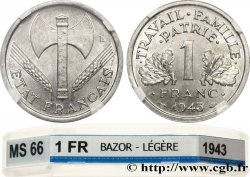 1 franc Francisque, légère 1943 F.223/3